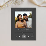 Music Player Foto Hochzeit Speichern Sie das Datum Ankündigungspostkarte<br><div class="desc">Schalten Sie die Liebe mit unserem Music Player Foto Wedding Save the Date! Diese moderne und spielerische Karte wurde für Paare konzipiert, die gewollt haben, ihren einzigartigen Stil zu präsentieren. Sie verfügt über ein elegantes Musikplayer-Layout und die Botschaft: "Wir drängen das Spiel für immer". Personalisieren Sie es mit Ihrem Lieblings-Foto...</div>