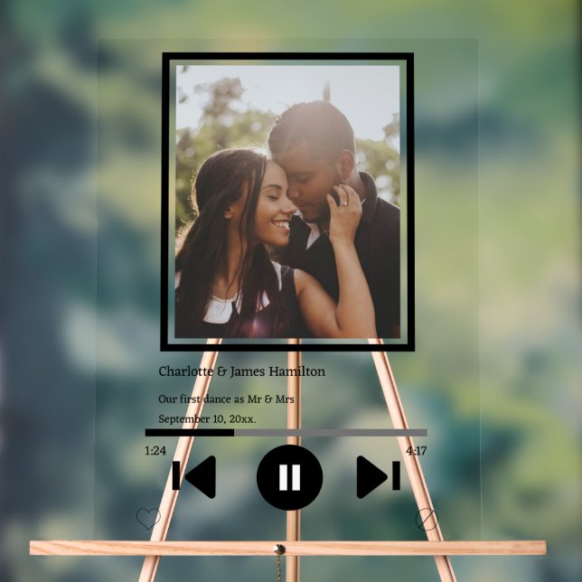 Music Player Foto Personalisiert Acrylschild (Neutral)