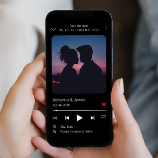 Music Player Unique Song Foto Save The Date