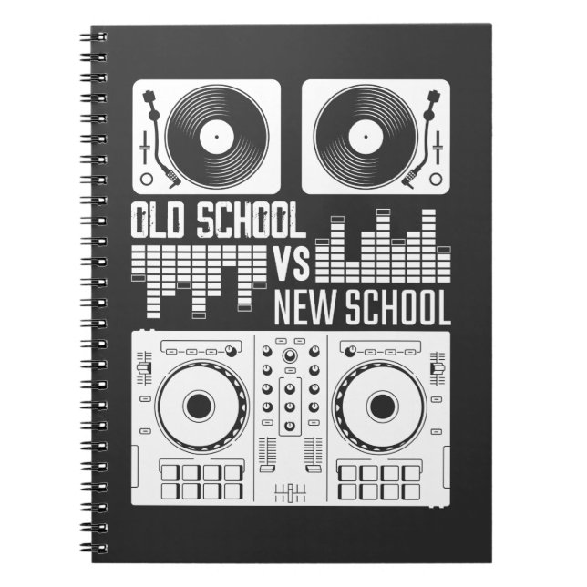 Music Producer DJ Old School Vinyl Electro Techno Notizblock (Vorderseite)