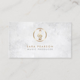 Music Producer Gold Gramophone Icon Business Card Visitenkarte