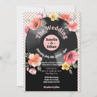 Music Record Wedding Floral 1950er Blume