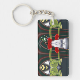 Music Red Aight Notes Schlüsselanhänger