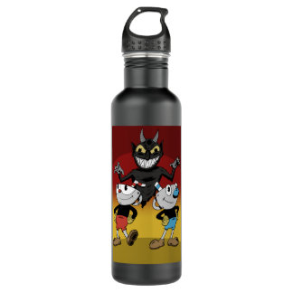 Music Retro Game Cuphead Run und Shoot Coole Grafi Edelstahlflasche
