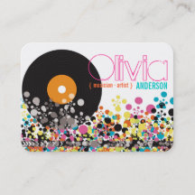 Music Retro Vintag Vinyl Farbige Pop Dots Artist