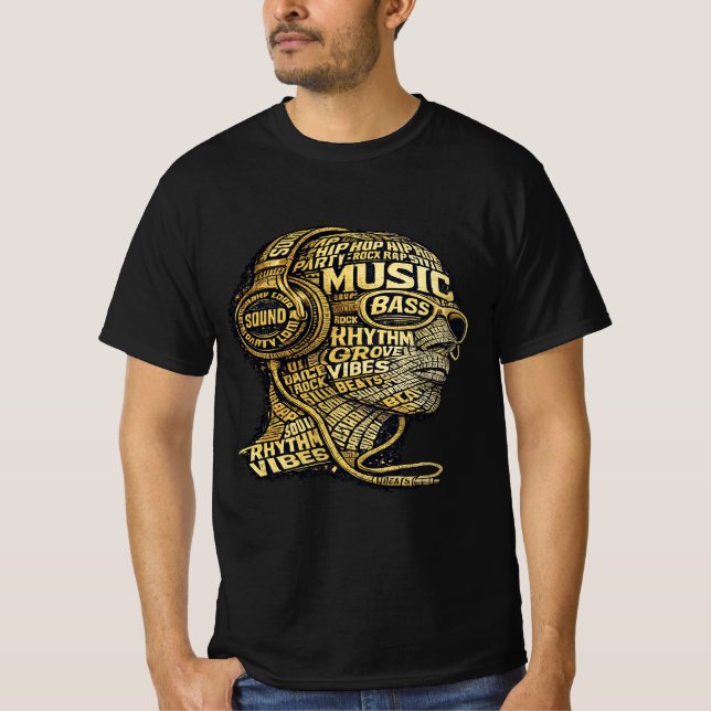 Music Rhythm Vibes Graphic T-Shirt for Men (Vorderseite)