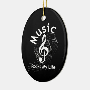 Music Rocks My Life Personalisiert Keramik Ornament