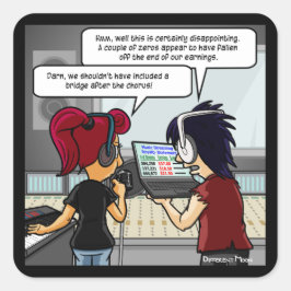 Music Royalties Funny Square Stickers