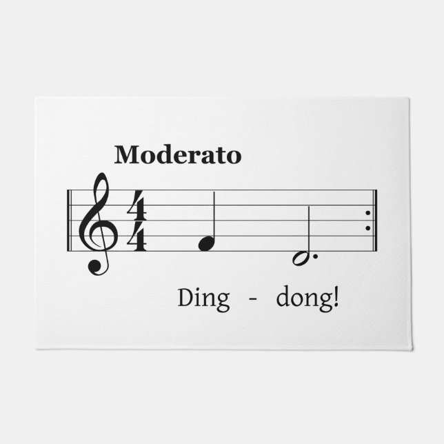 Music Score für Doorbell Sound - Humorvolle Begrüß Fußmatte (Vorderseite)