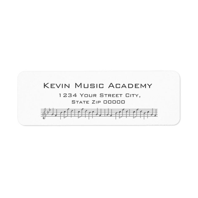 "Music Score"-Rücksendeadressen-Aufkleber (Vorne)