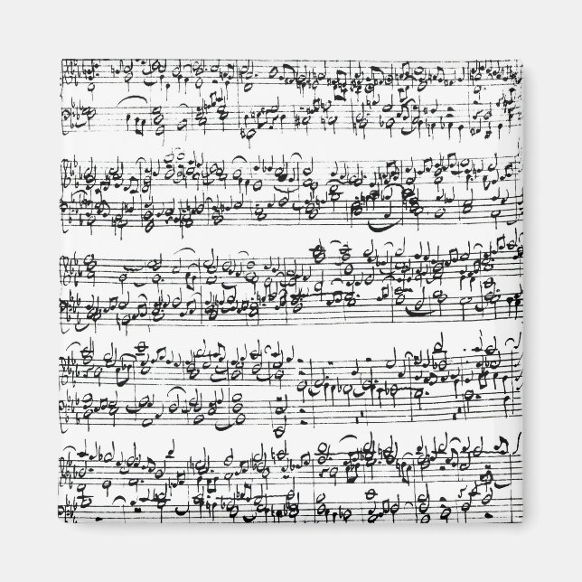 Music Score von Johann Sebastian Bach Magnet (Vorne)