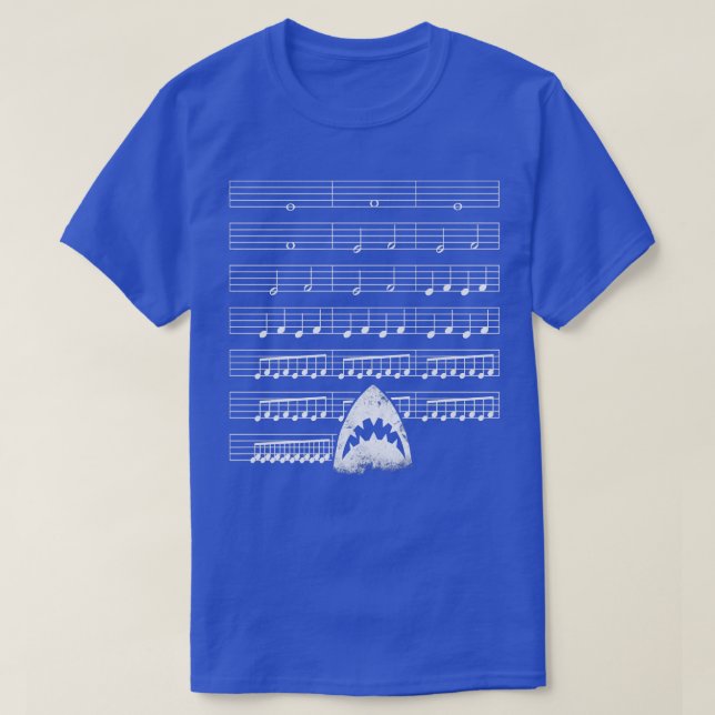 Music Shark Funny T-Shirt (Design vorne)