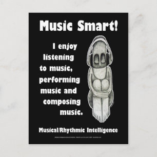 Music Smart - Blank Postkarte