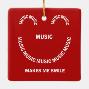 Music Smile Keramik Ornament