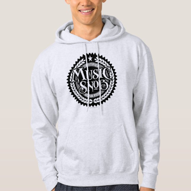 Music Snob - lustiger Musikliebhaber Hoodie (Vorderseite)