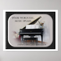 Music Speaks -QuotePrint - Hans Christian Andersen