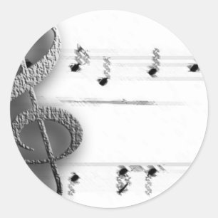 Music Stationary und Stickers! Runder Aufkleber