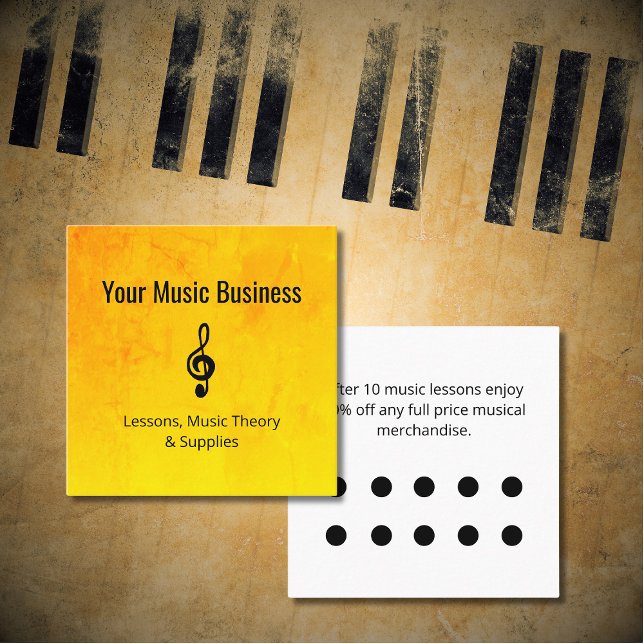 Music Store Gold Einfache Treble Clef Discount Treuekarte (Von Creator hochgeladen)