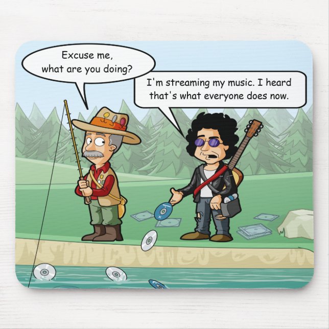 Music Streaming Funny Pun Mouse Pad Mousepad (Vorne)