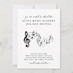 Music Studio Piano Violin Voice Einladung