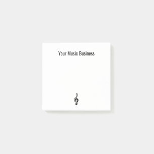 Music Symbol Simple Treble Clef Post-it Klebezettel