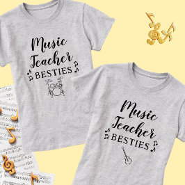 Music Teacher Besties Electric Gitarre Bester Freu T-Shirt