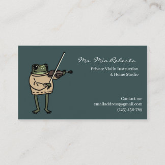 Music Teacher Buisness Card Visitenkarte