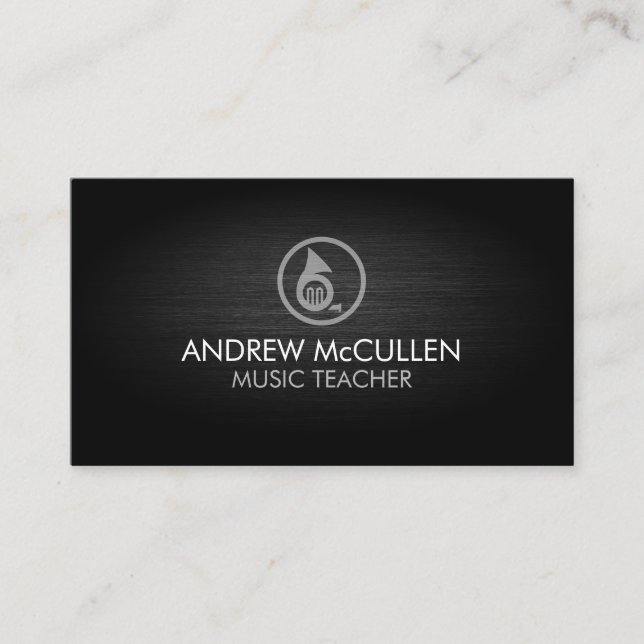 Music Teacher French Horn Icon Music Visitenkarte (Vorderseite)