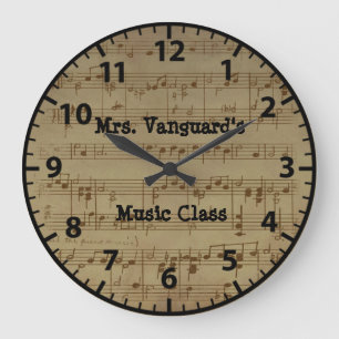 Music Teacher Große Wanduhr