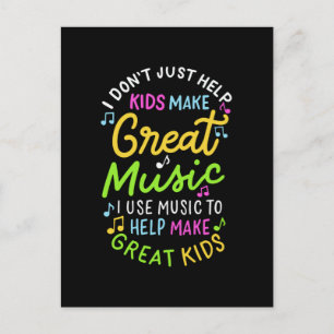 Music Teacher - Help Kids Make Music Postkarte