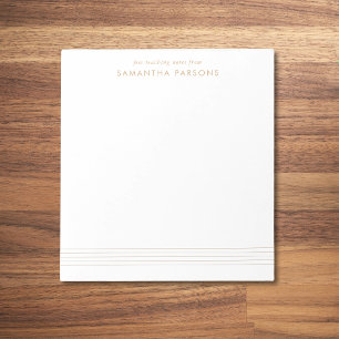 Music Teacher Notes Gold Elegant Notizblock