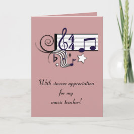 Music Teacher Vielen Dank Dankeskarte