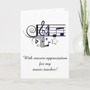 Music Teacher Vielen Dank Dankeskarte