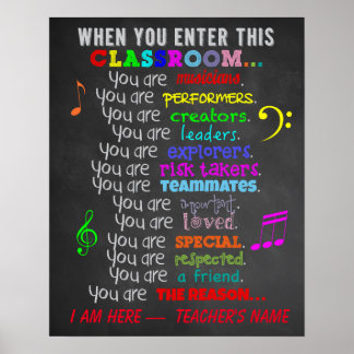 Music Teacher - Wenn Sie diese Klassenregeln einge Poster
