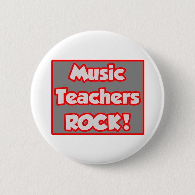 Music Teachers Rock! Button (Vorderseite)
