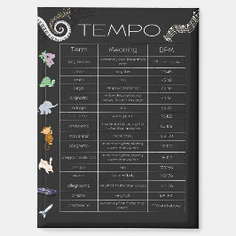 Music Tempo chart magnet