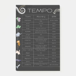 Music Tempo Chart post-it notes Post-it Klebezettel