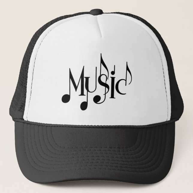 Music Text Hat Truckerkappe (Vorderseite)