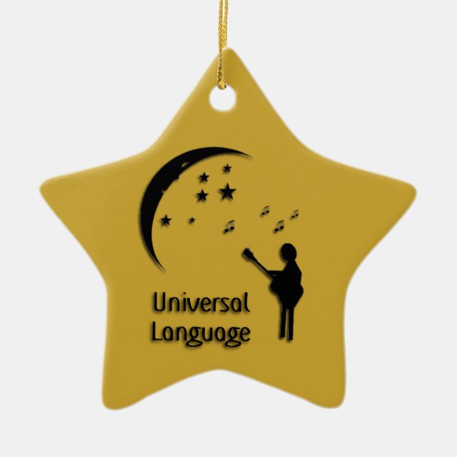 Music the Universell Language Notes Ornament (Vorne)