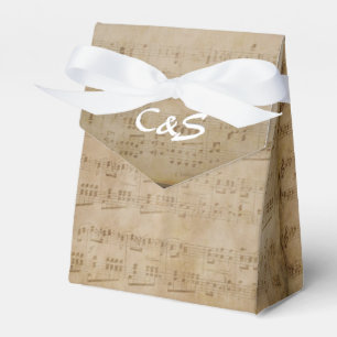 Music Theme White Monogram Fevor Boxes Geschenkschachtel