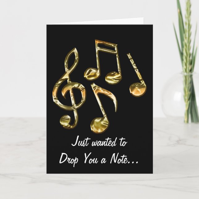 MUSIC Theme Witty Note Card Karte (Vorderseite)