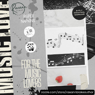 Music Themed Picnic & Party Cocktail Napkins Serviette
