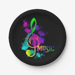 Music Themed Rainbow Treble Clef Pappteller
