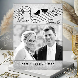 Music Themed Wedding Foto Vielen Dank Postcard Postkarte