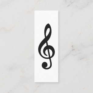 Music Treble Clef Chrome Personalisiert Mini Visitenkarte