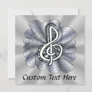 Music Treble Clef Silver