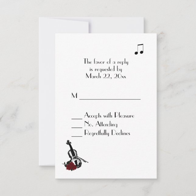 Music UAWG RSVP Karte (Vorderseite)