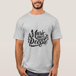Music Verbindet Menschen Typografie T-Shirt