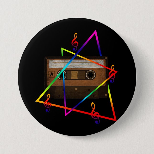 MUSIC VINTAG RETRO BUTTON (Vorderseite)