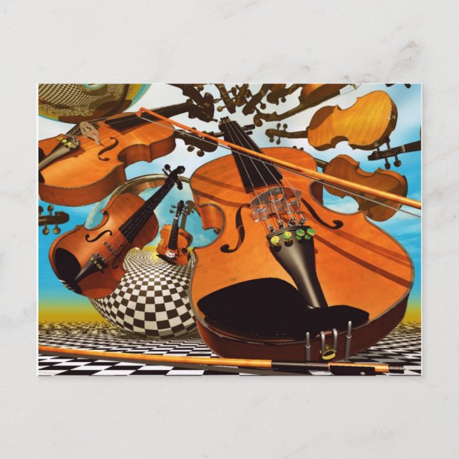 Music Violin Postkarte (Vorderseite)